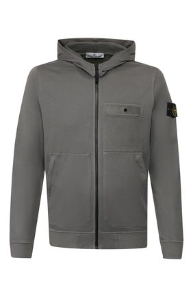 Мужская хлопковая толстовка STONE ISLAND темно-серого цвета по цене 25650 руб., арт. 721561859 | Фото 1 Мужская хлопковая толстовка STONE ISLAND темно-серого цвета, арт. 721561859 | Фото 1