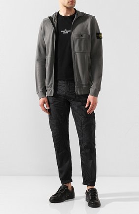 Мужская хлопковая толстовка STONE ISLAND темно-серого цвета по цене 25650 руб., арт. 721561859 | Фото 2 Мужская хлопковая толстовка STONE ISLAND темно-серого цвета, арт. 721561859 | Фото 2