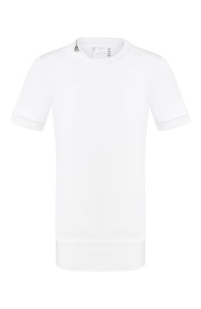 Мужская хлопковая футболка SACAI белого цвета по цене 27800 руб., арт. 20-02243M | Фото 1 Мужская хлопковая футболка SACAI белого цвета, арт. 20-02243M | Фото 1