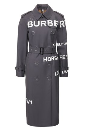 Женский хлопковый тренч wharfbridge BURBERRY серого цвета по цене 182000 руб., арт. 8029926 | Фото 1 Женский хлопковый тренч wharfbridge BURBERRY серого цвета, арт. 8029926 | Фото 1