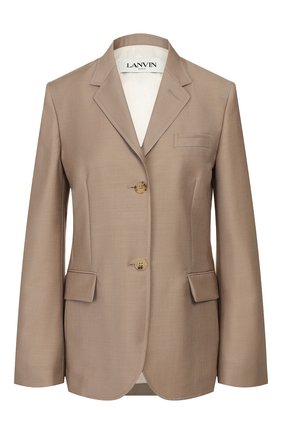 Женский шерстяной жакет LANVIN бежевого цвета по цене 176500 руб., арт. RW-JA732U-4197-E20 | Фото 1 Женский шерстяной жакет LANVIN бежевого цвета, арт. RW-JA732U-4197-E20 | Фото 1