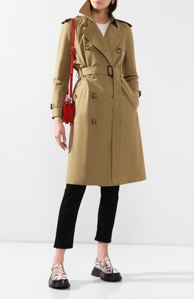 Женский хлопковый тренч wharfbridge BURBERRY хаки цвета по цене 182000 руб., арт. 8028799 | Фото 2 Женский хлопковый тренч wharfbridge BURBERRY хаки цвета, арт. 8028799 | Фото 2