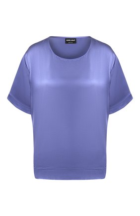 Женская шелковая блузка GIORGIO ARMANI синего цвета по цене 97950 руб., арт. 0SHCCZ20/TZ487 | Фото 1 Женская шелковая блузка GIORGIO ARMANI синего цвета, арт. 0SHCCZ20/TZ487 | Фото 1