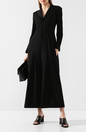 Женский шерстяной комбинезон YOHJI YAMAMOTO черного цвета по цене 137500 руб., арт. FN-D35-100 | Фото 2 Женский шерстяной комбинезон YOHJI YAMAMOTO черного цвета, арт. FN-D35-100 | Фото 2