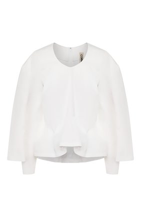 Женская хлопковая блузка COMME DES GARCONS белого цвета по цене 68850 руб., арт. GE-B020-051 | Фото 1 Женская хлопковая блузка COMME DES GARCONS белого цвета, арт. GE-B020-051 | Фото 1