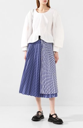 Женская хлопковая блузка COMME DES GARCONS белого цвета по цене 68850 руб., арт. GE-B020-051 | Фото 2 Женская хлопковая блузка COMME DES GARCONS белого цвета, арт. GE-B020-051 | Фото 2