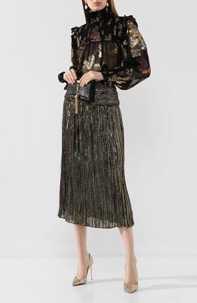 Женская шелковая блузка SAINT LAURENT черного цвета по цене 193000 руб., арт. 618935/Y7A11 | Фото 2 Женская шелковая блузка SAINT LAURENT черного цвета, арт. 618935/Y7A11 | Фото 2