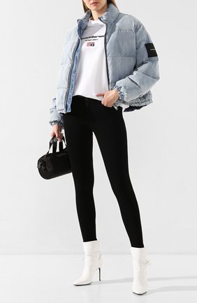 Женский хлопковый пуховик DENIM X ALEXANDER WANG голубого цвета по цене 55600 руб., арт. 4D992328DL | Фото 2 Женский хлопковый пуховик DENIM X ALEXANDER WANG голубого цвета, арт. 4D992328DL | Фото 2