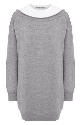 Женское шерстяное платье ALEXANDERWANG.T серого цвета по цене 44550 руб., арт. 4KC1206073 | Фото 1 Женское шерстяное платье ALEXANDERWANG.T серого цвета, арт. 4KC1206073 | Фото 1