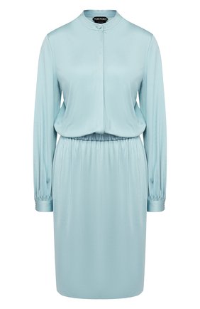 Женское платье из вискозы TOM FORD голубого цвета по цене 218000 руб., арт. ABJ450-FAX159 | Фото 1 Женское платье из вискозы TOM FORD голубого цвета, арт. ABJ450-FAX159 | Фото 1