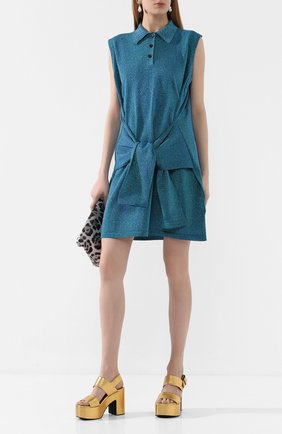 Женское платье LANVIN зеленого цвета по цене 114000 руб., арт. RW-DR396M-MR03-E20 | Фото 2 Женское платье LANVIN зеленого цвета, арт. RW-DR396M-MR03-E20 | Фото 2