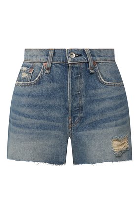 Женские джинсовые шорты RAG&BONE синего цвета по цене 21100 руб., арт. WDD20S1902B1RH | Фото 1 Женские джинсовые шорты RAG&BONE синего цвета, арт. WDD20S1902B1RH | Фото 1
