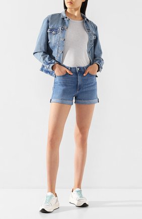 Женская джинсовая куртка RAG&BONE синего цвета по цене 41100 руб., арт. WDD20S1412B1KT | Фото 2 Женская джинсовая куртка RAG&BONE синего цвета, арт. WDD20S1412B1KT | Фото 2