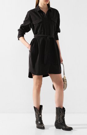 Женское джинсовое платье RAG&BONE черного цвета по цене 42200 руб., арт. WCW20S30274B27 | Фото 2 Женское джинсовое платье RAG&BONE черного цвета, арт. WCW20S30274B27 | Фото 2