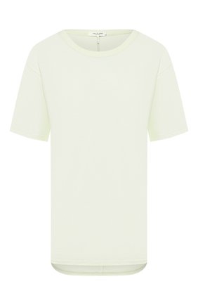 Женская хлопковая футболка RAG&BONE салатового цвета по цене 12250 руб., арт. WCC20ST064CB64 | Фото 1 Женская хлопковая футболка RAG&BONE салатового цвета, арт. WCC20ST064CB64 | Фото 1