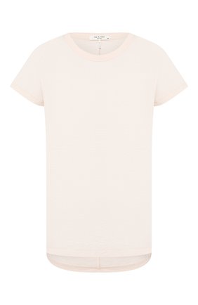 Женская хлопковая футболка RAG&BONE розового цвета по цене 8995 руб., арт. WCC20ST034CH34 | Фото 1 Женская хлопковая футболка RAG&BONE розового цвета, арт. WCC20ST034CH34 | Фото 1