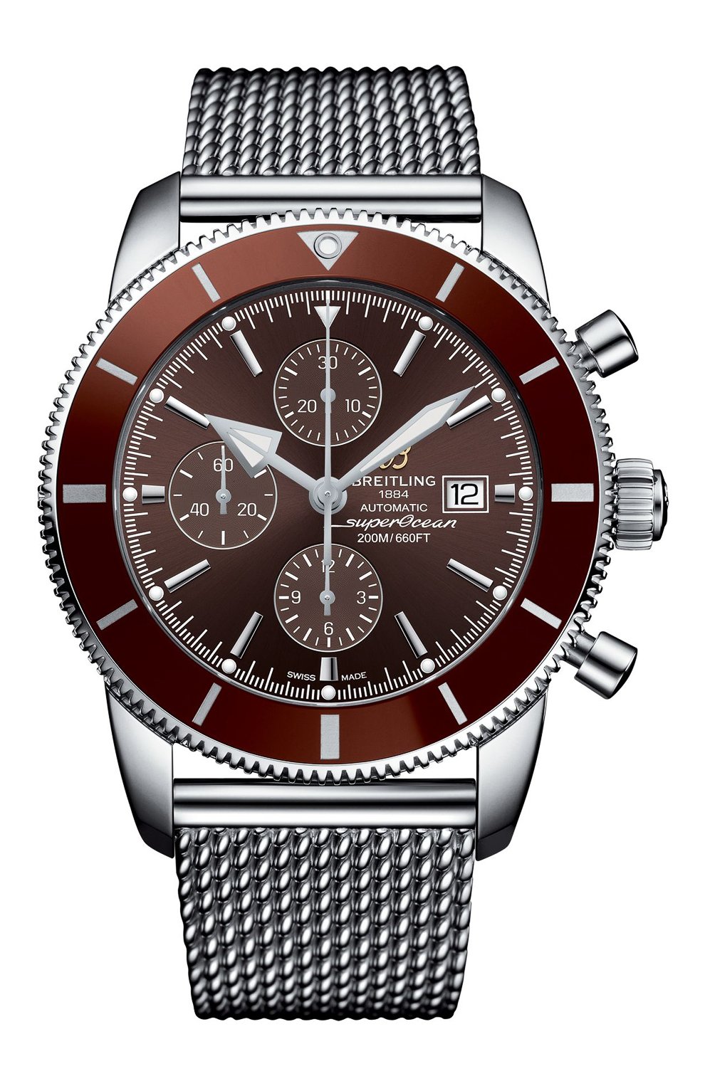 Мужские часы superocean heritage ii chronographe BREITLING коричневого цвета, арт. A1331233/Q616/152A | Фото 1