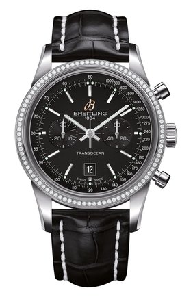 Женские часы transocean chronograph 38 BREITLING черного цвета по цене 720000 руб., арт. A4131053/BC06/728P | Фото 1 Женские часы transocean chronograph 38 BREITLING черного цвета, арт. A4131053/BC06/728P | Фото 1
