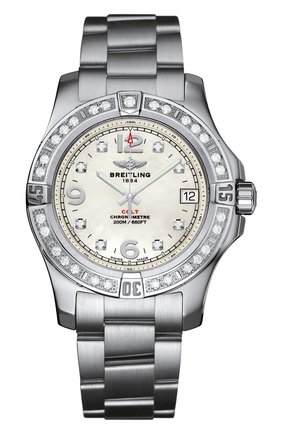 Женские часы colt 36 BREITLING перламутрового цвета по цене 528000 руб., арт. A7438953/A771/178A | Фото 1 Женские часы colt 36 BREITLING перламутрового цвета, арт. A7438953/A771/178A | Фото 1