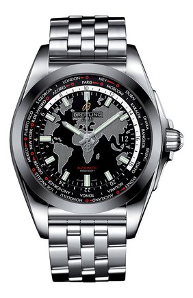 Мужские часы galactic unitime sleekt BREITLING черного цвета по цене 704000 руб., арт. WB3510U4/BD94/375A | Фото 1 Мужские часы galactic unitime sleekt BREITLING черного цвета, арт. WB3510U4/BD94/375A | Фото 1