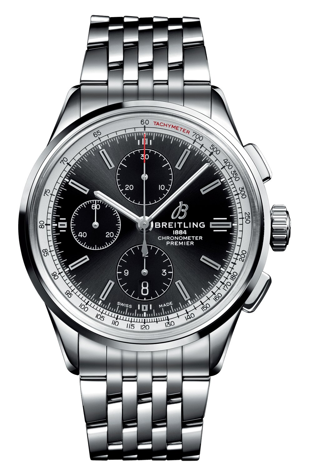 Мужские часы premier chronograph 42 BREITLING черного цвета, арт. A13315351B1A1 | Фото 1