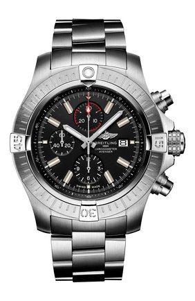 Мужские часы super avenger chronograph 48 BREITLING черного цвета по цене 480000 руб., арт. A13375101B1A1 | Фото 1 Мужские часы super avenger chronograph 48 BREITLING черного цвета, арт. A13375101B1A1 | Фото 1