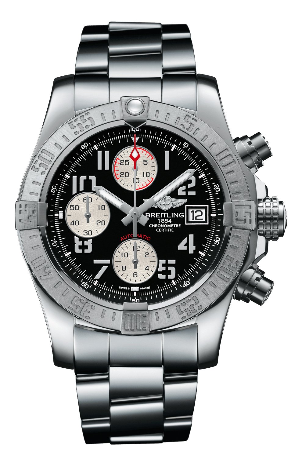 Мужские часы avenger ii steel black BREITLING черного цвета, арт. A13381111B2A1 | Фото 1