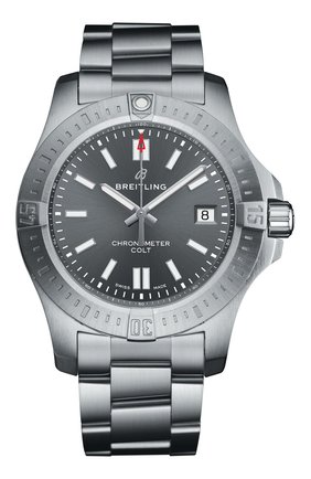 Мужские часы colt 41 automatic BREITLING серебряного цвета по цене 280000 руб., арт. A17313101F1A1 | Фото 1 Мужские часы colt 41 automatic BREITLING серебряного цвета, арт. A17313101F1A1 | Фото 1