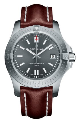 Мужские часы colt 41 automatic BREITLING серебряного цвета по цене 252000 руб., арт. A17313101F1X2 | Фото 1 Мужские часы colt 41 automatic BREITLING серебряного цвета, арт. A17313101F1X2 | Фото 1