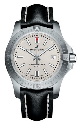 Мужские часы top range 2018 colt 41 automatic BREITLING серебряного цвета по цене 252000 руб., арт. A17313101G1X1 | Фото 1 Мужские часы top range 2018 colt 41 automatic BREITLING серебряного цвета, арт. A17313101G1X1 | Фото 1