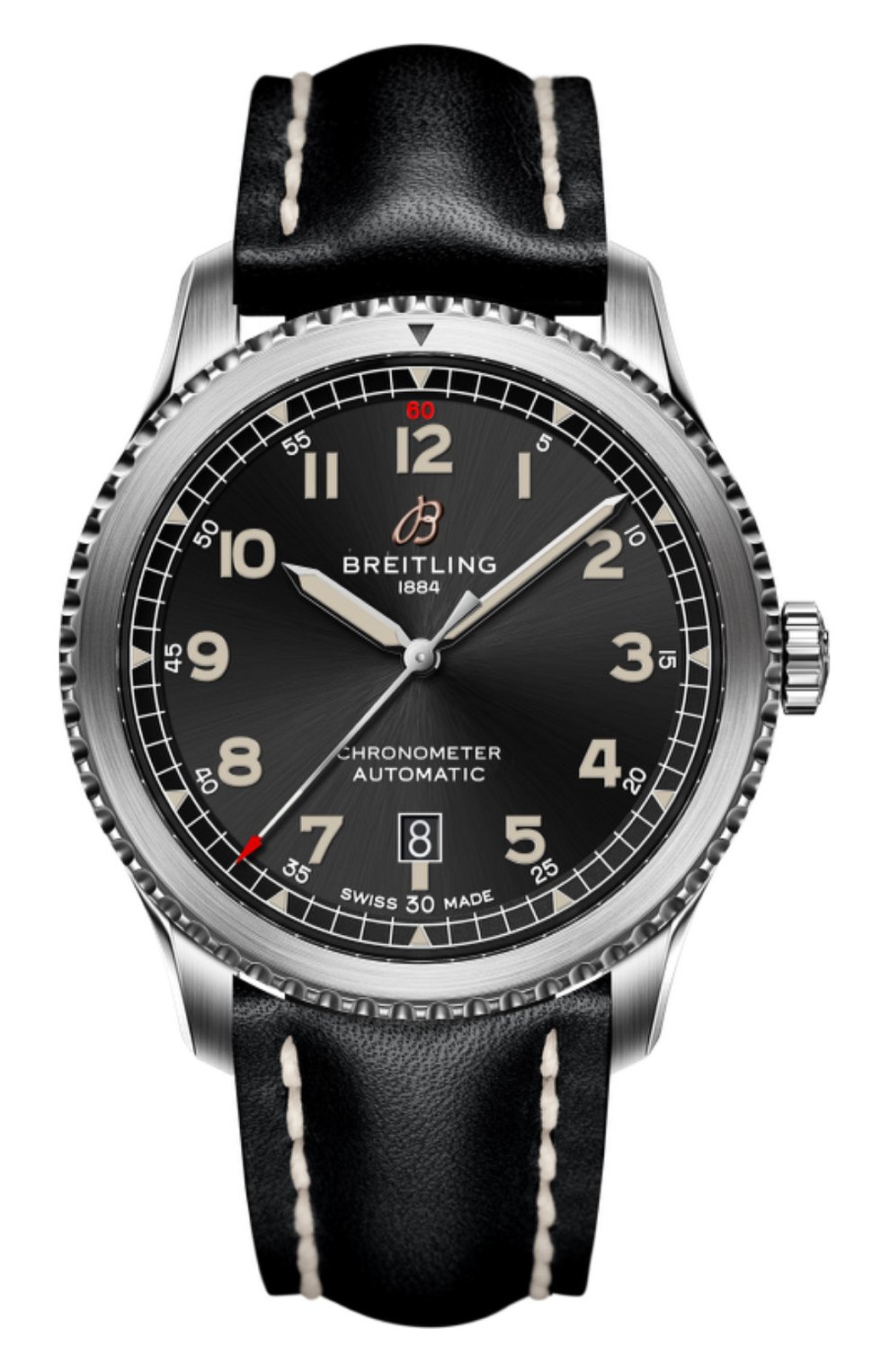 Мужские часы aviator 8 BREITLING бесцветного цвета, арт. A17315101В1Х1 | Фото 1 (Механизм: Автомат; Материал корпуса: Сталь; Цвет циферблата: Чёрный)