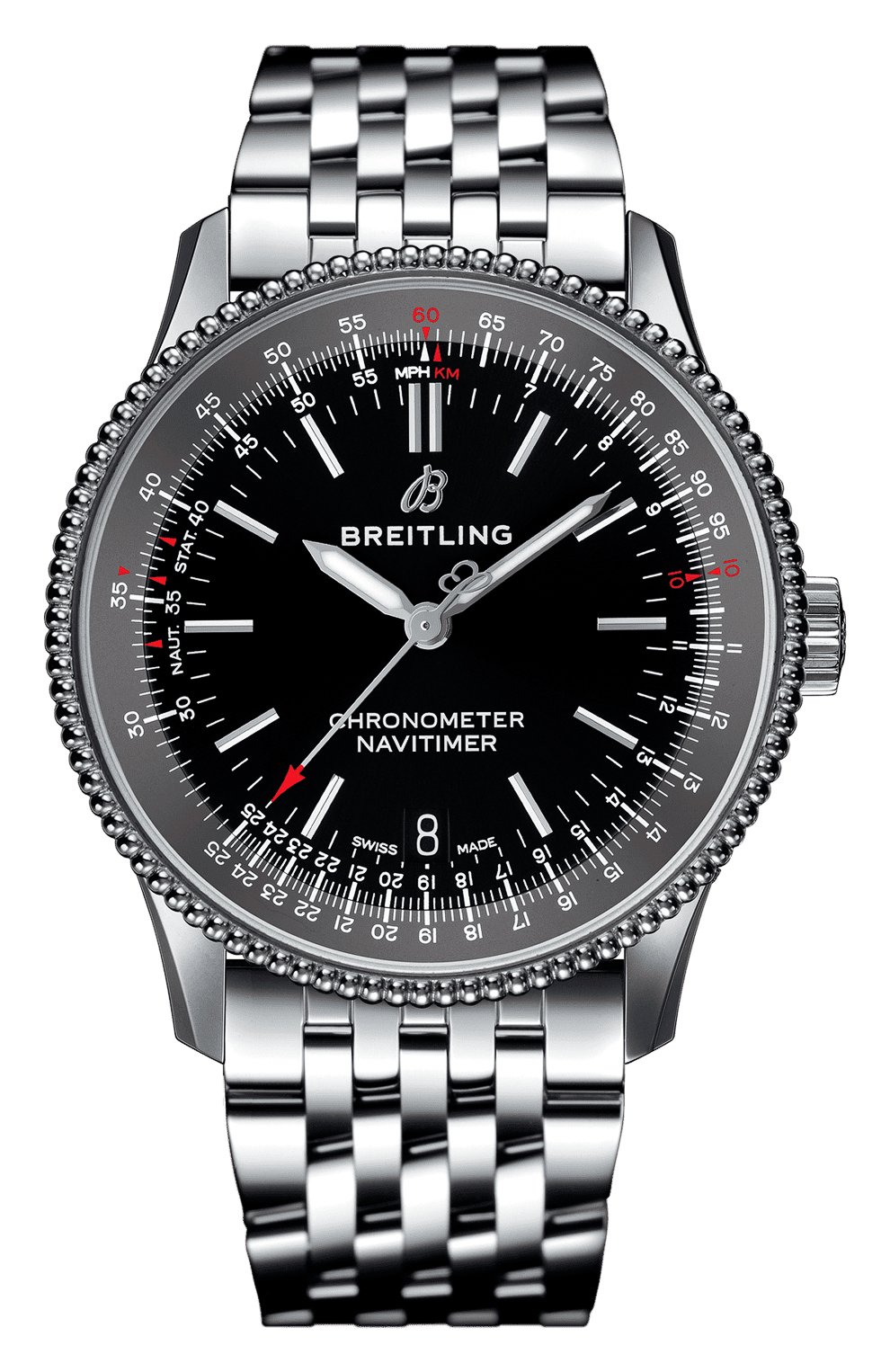 Женские часы navitimer 1 automatic 38 BREITLING черного цвета, арт. A17325241B1A1 | Фото 1