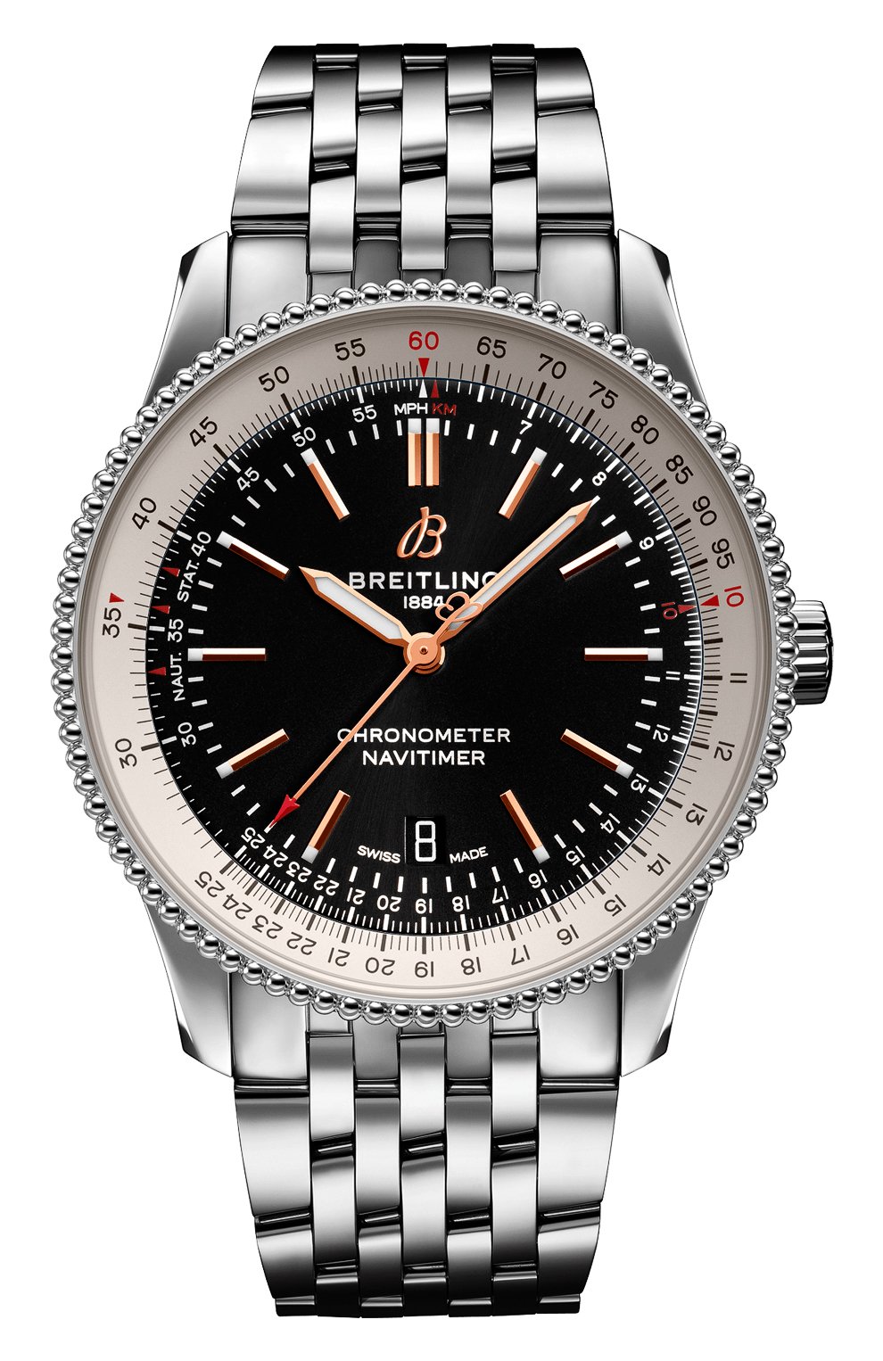 Мужские часы navitimer 1 automatic 41 BREITLING черного цвета, арт. A17326211B1A1 | Фото 1