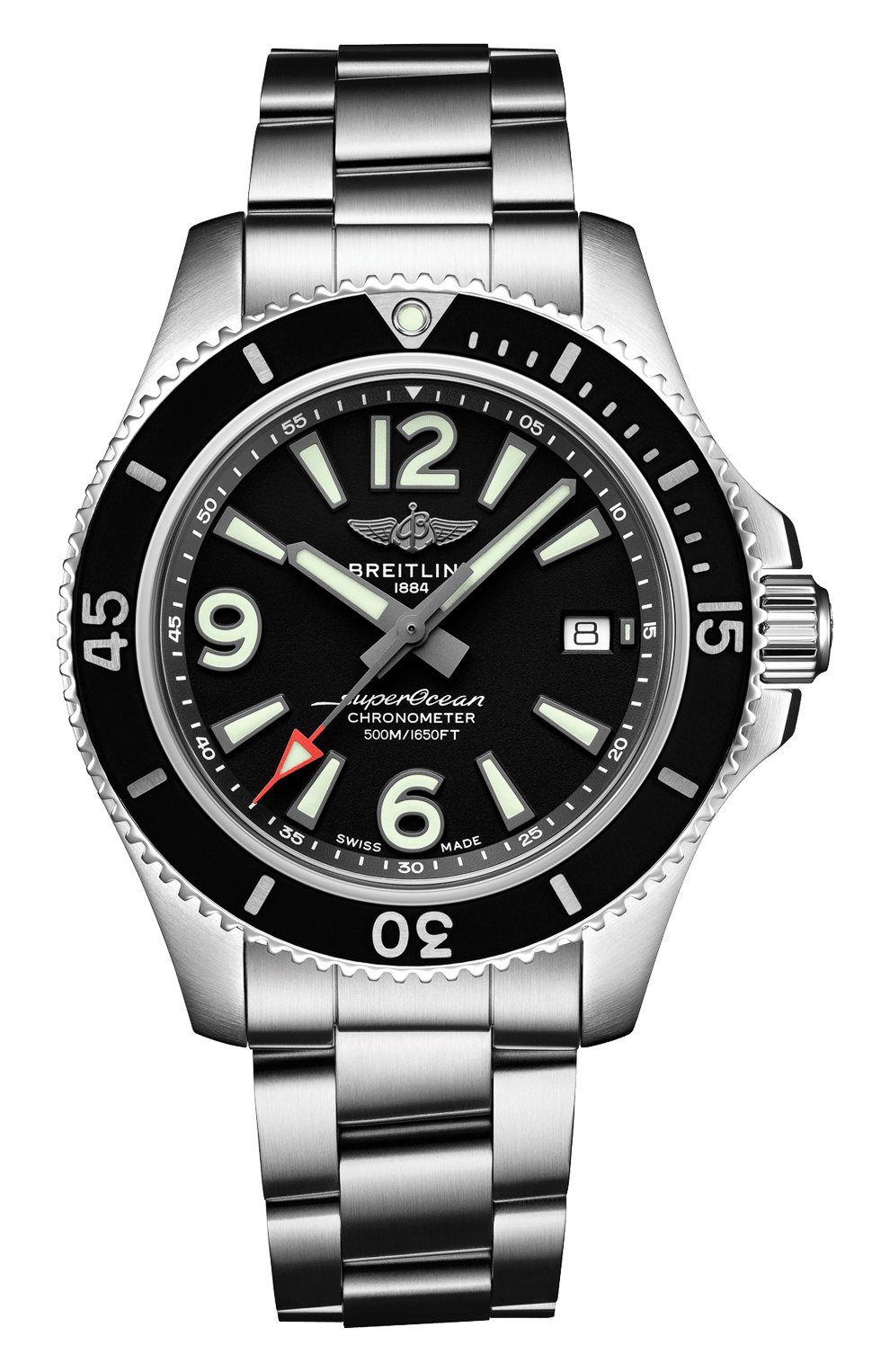 Мужские часы superocean automatic 42 BREITLING черного цвета, арт. A17366021B1A1 | Фото 1