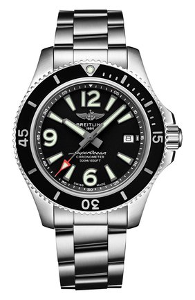 Мужские часы superocean automatic 42 BREITLING черного цвета по цене 312000 руб., арт. A17366021B1A1 | Фото 1 Мужские часы superocean automatic 42 BREITLING черного цвета, арт. A17366021B1A1 | Фото 1