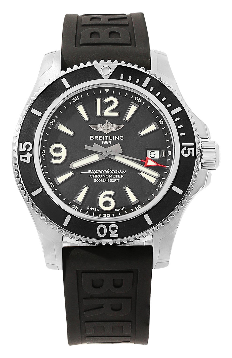 Мужские часы superocean automatic 42 BREITLING черного цвета, арт. A17366021B1S2 | Фото 1
