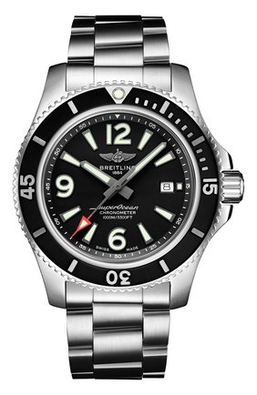 Мужские часы superocean automatic 44 BREITLING черного цвета по цене 329330 руб., арт. A17367D71B1A1 | Фото 1 Мужские часы superocean automatic 44 BREITLING черного цвета, арт. A17367D71B1A1 | Фото 1