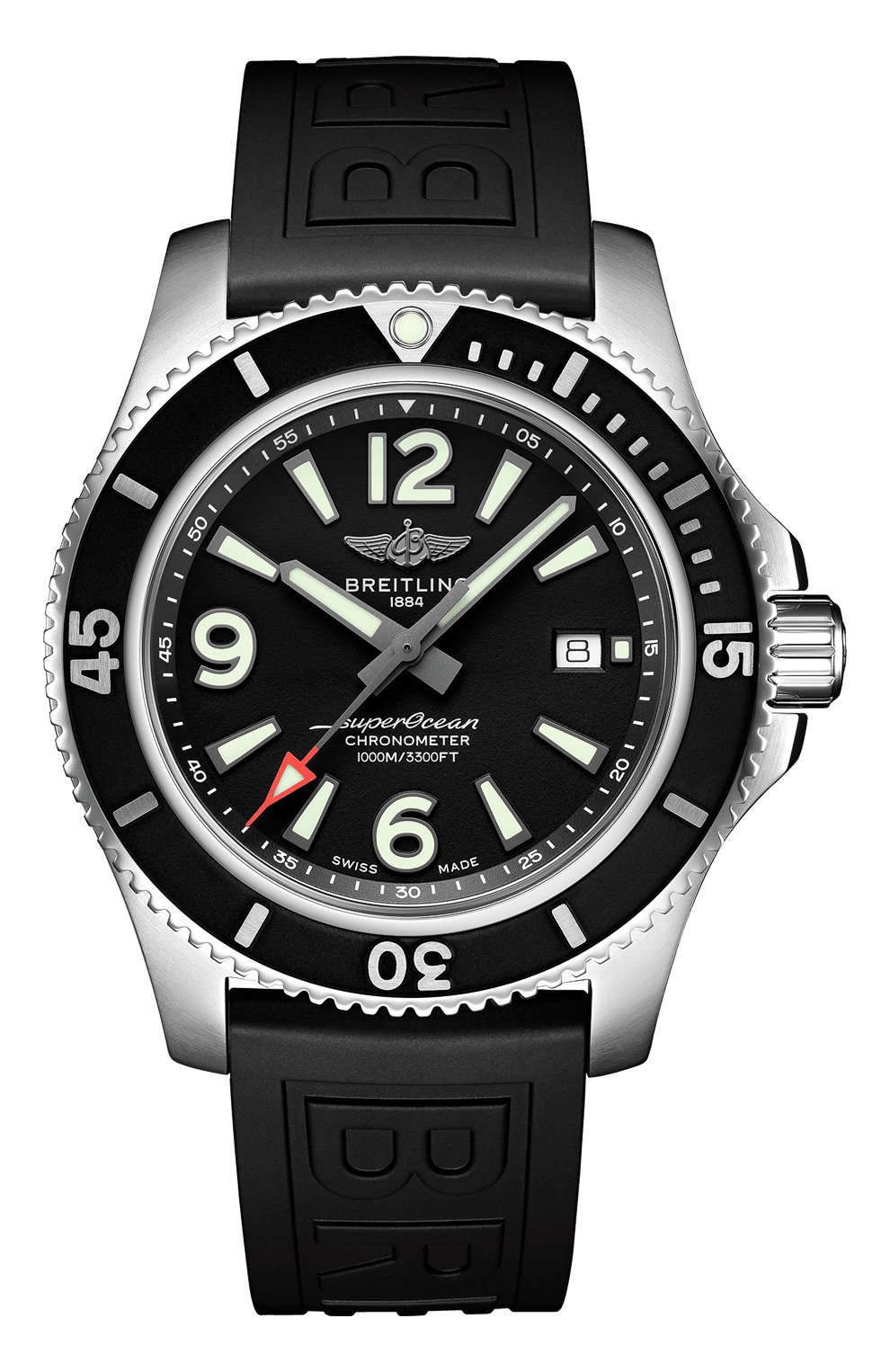 Мужские часы superocean automatic 44 BREITLING черного цвета, арт. A17367D71B1S2 | Фото 1