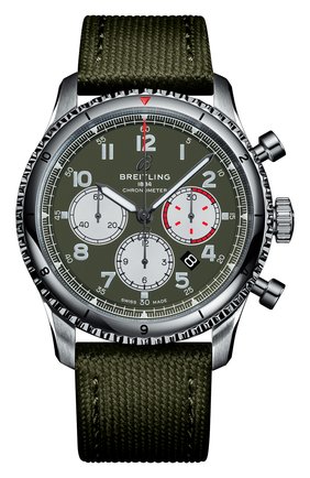 Мужские часы aviator 8 b01 chronograph 43 curtiss warhawk BREITLING зеленого цвета по цене 624000 руб., арт. AB01192A1L1X2 | Фото 1 Мужские часы aviator 8 b01 chronograph 43 curtiss warhawk BREITLING зеленого цвета, арт. AB01192A1L1X2 | Фото 1