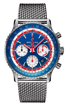 Мужские часы navitimer 1 b01 chronograph 43 BREITLING синего цвета по цене 704000 руб., арт. AB01212B1C1A1 | Фото 1 Мужские часы navitimer 1 b01 chronograph 43 BREITLING синего цвета, арт. AB01212B1C1A1 | Фото 1