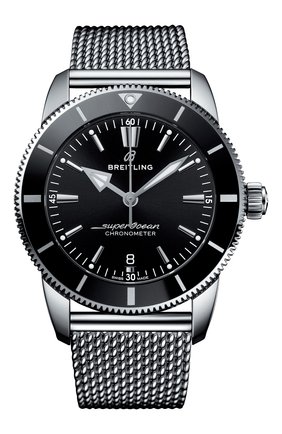 Мужские часы superocean heritage ii b20 automatic 44 BREITLING бесцветного цвета по цене 402600 руб., арт. AB2030121B1A1 | Фото 1 Мужские часы superocean heritage ii b20 automatic 44 BREITLING бесцветного цвета, арт. AB2030121B1A1 | Фото 1 (Механизм: Автомат; Материал корпуса: Сталь; Цвет циферблата: Чёрный)