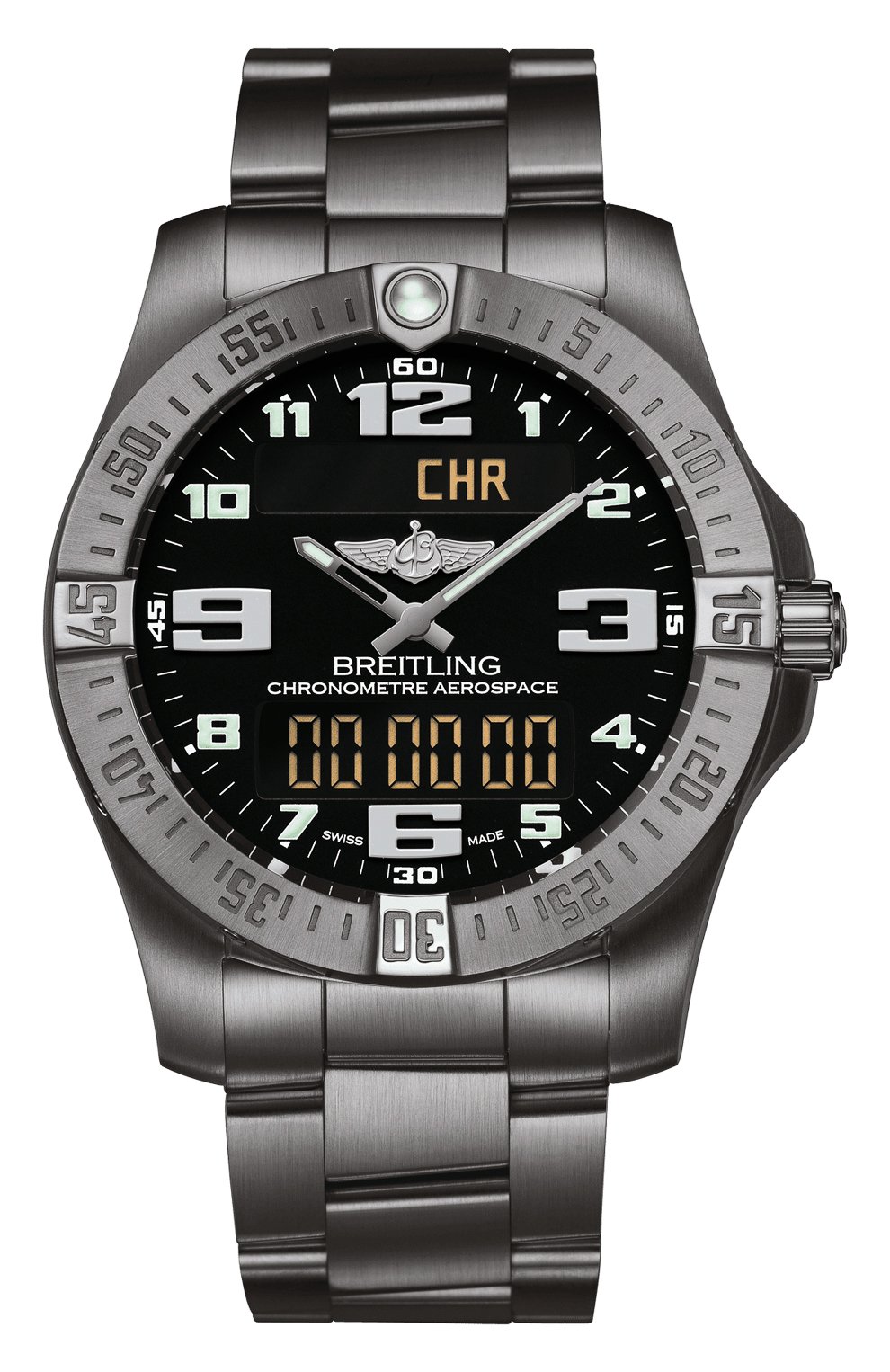 Мужские часы aerospace evo BREITLING черного цвета, арт. E79363101B1E1 | Фото 1