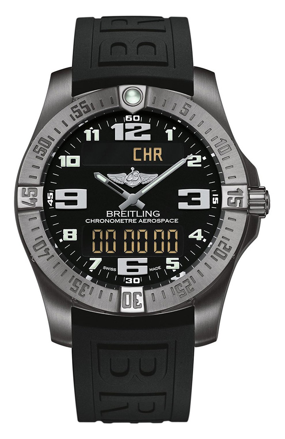 Мужские часы aerospace evo black BREITLING черного цвета, арт. E79363101B1S1 | Фото 1