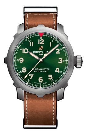 Мужские часы aviator 8 super 8 b20 BREITLING зеленого цвета по цене 448000 руб., арт. EB2040101L1X1 | Фото 1 Мужские часы aviator 8 super 8 b20 BREITLING зеленого цвета, арт. EB2040101L1X1 | Фото 1