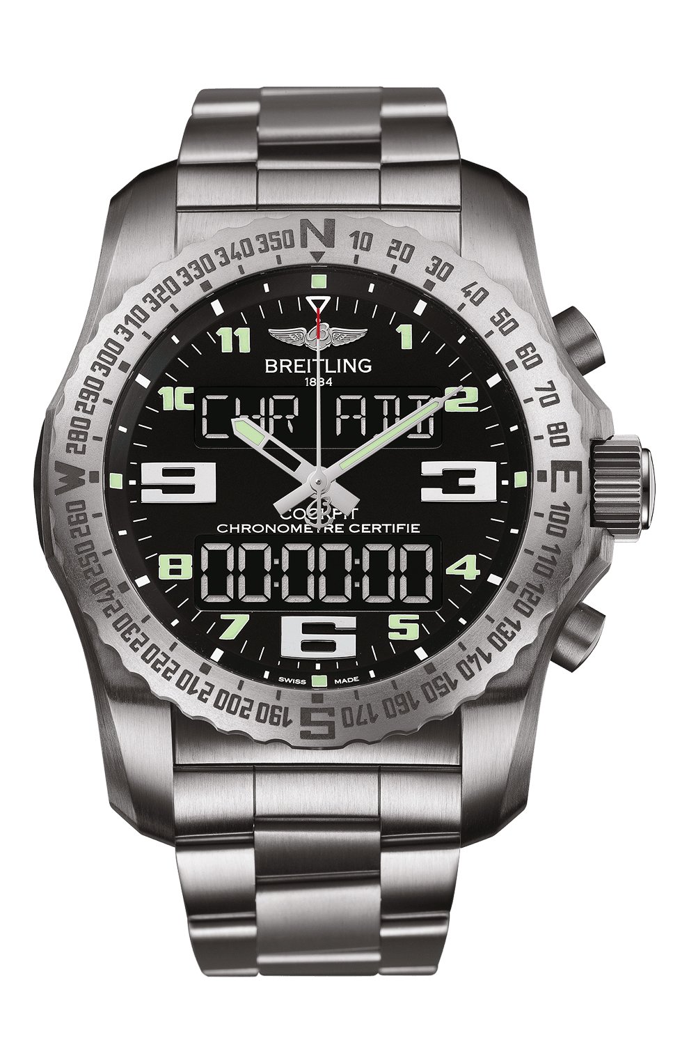 Мужские часы cockpit b50 BREITLING черного цвета, арт. EB5010221B1E1 | Фото 1