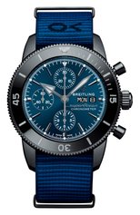 Мужские часы superocean heritage chronograph 44 outerknown BREITLING бесцветного цвета, арт. M133132A1C1W1 | Фото 1 (Механизм: Автомат; Материал корпуса: Сталь; Цвет циферблата: Синий)