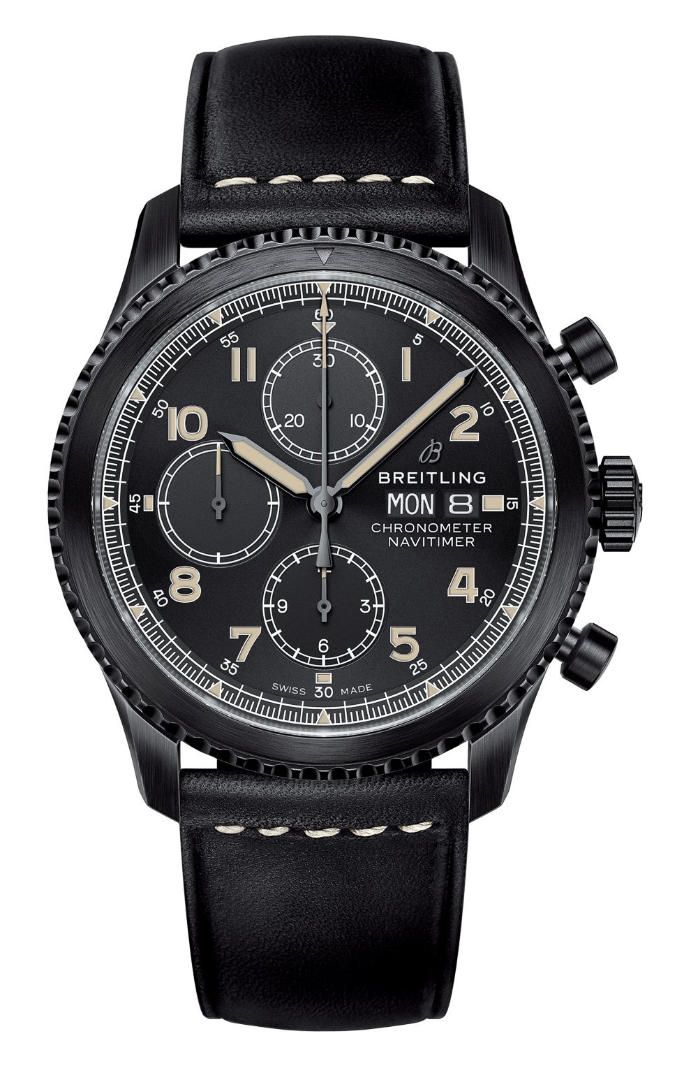 Мужские часы navitimer 8 BREITLING черного цвета, арт. M13314101B1X1 | Фото 1