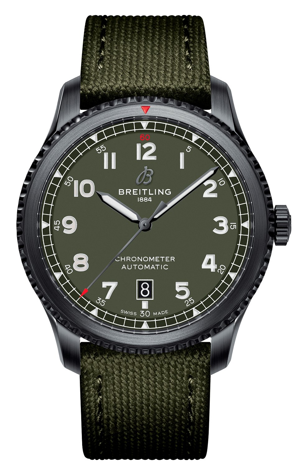 Мужские часы aviator 8 automatic 41 curtiss warhawk BREITLING зеленого цвета, арт. M173152A1L1X1 | Фото 1