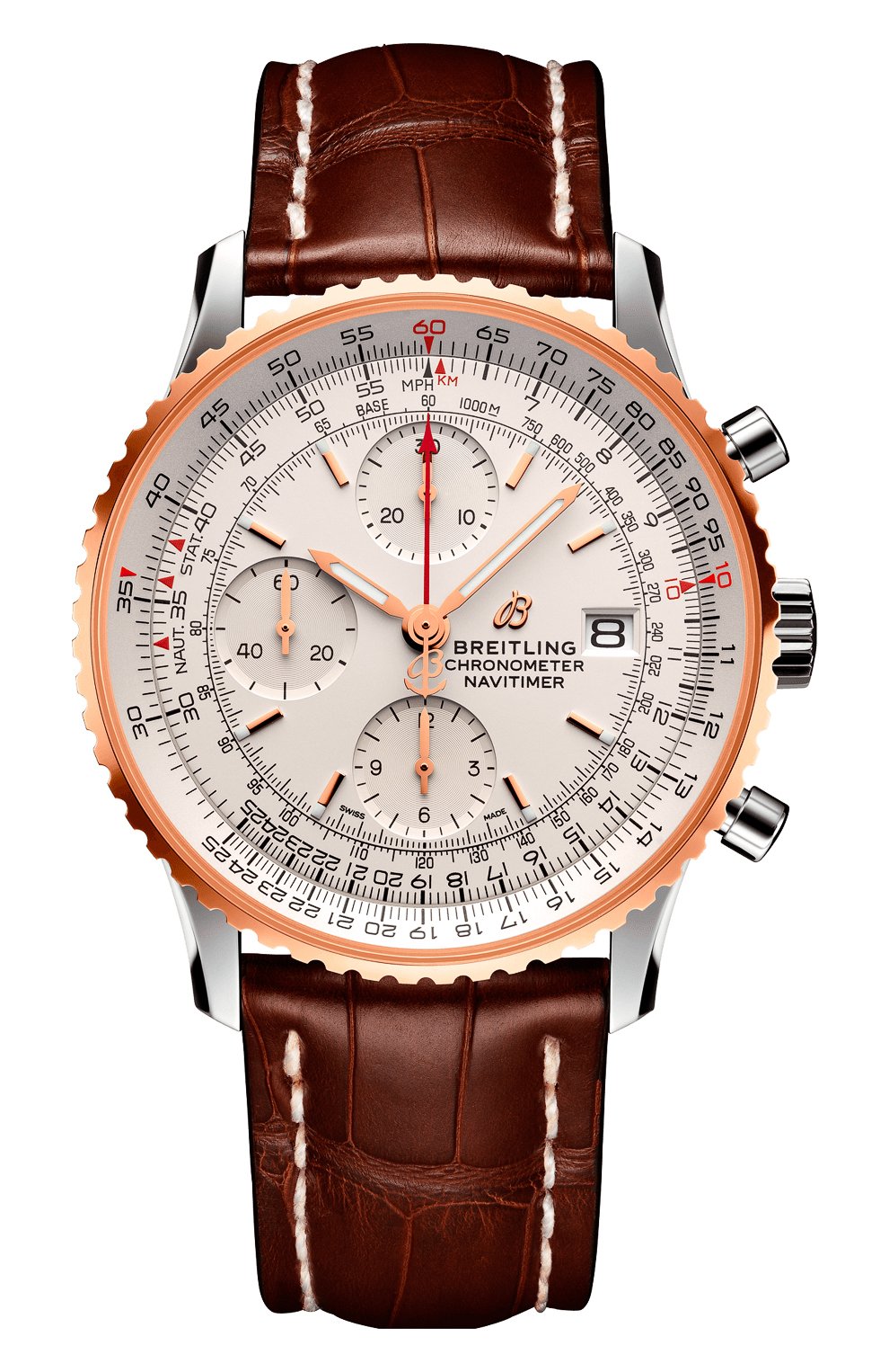 Мужские часы navitimer 1 chronograph 41 BREITLING серебряного цвета, арт. U13324211G1P1 | Фото 1