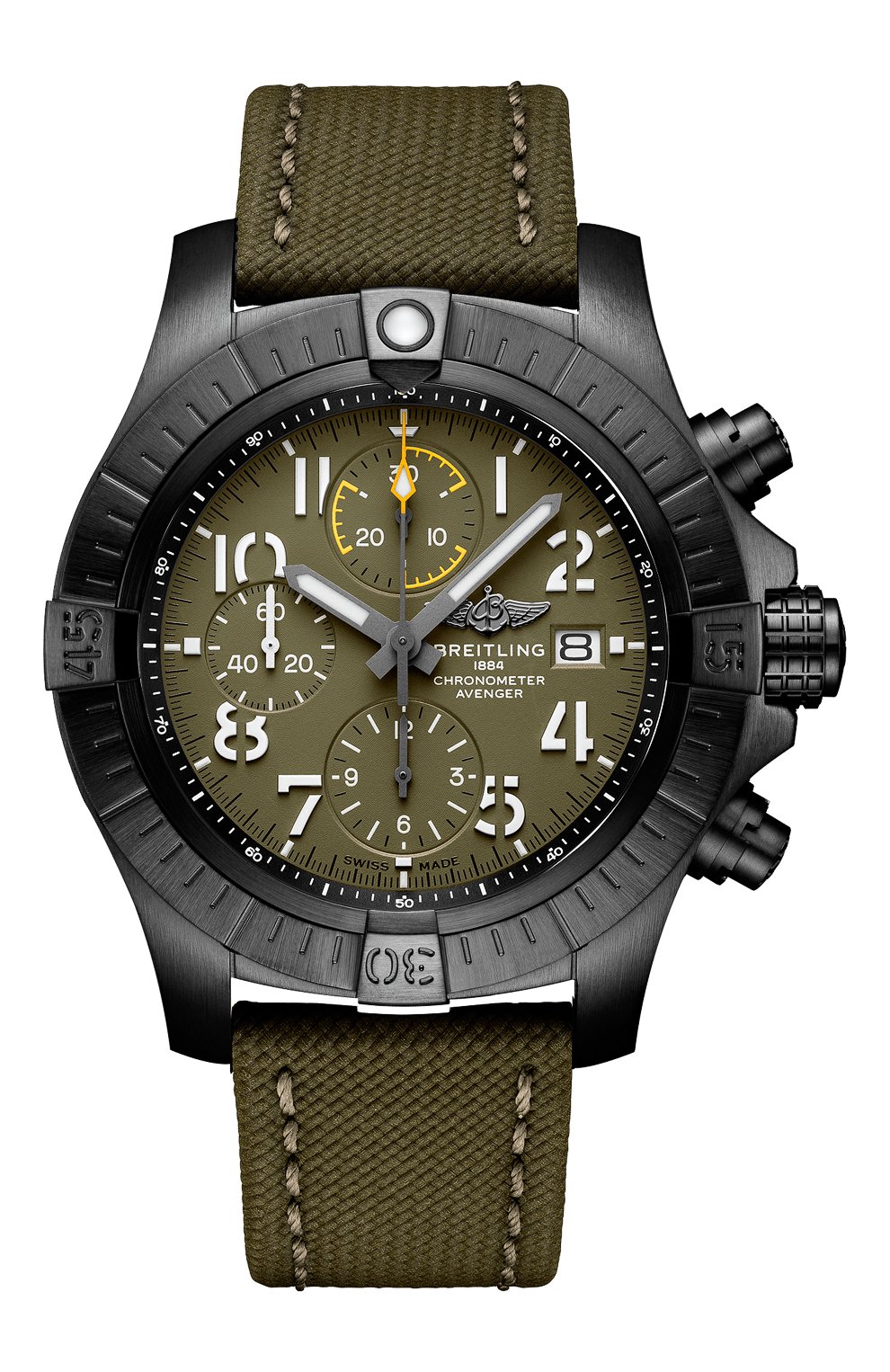 Мужские часы avenger chronograph 45 night mission BREITLING зеленого цвета, арт. V13317101L1X1 | Фото 1
